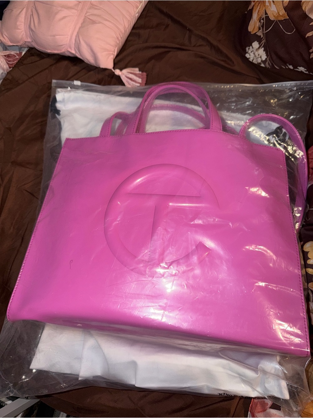 TELFAR Large Shopping Bag - Pink Patent